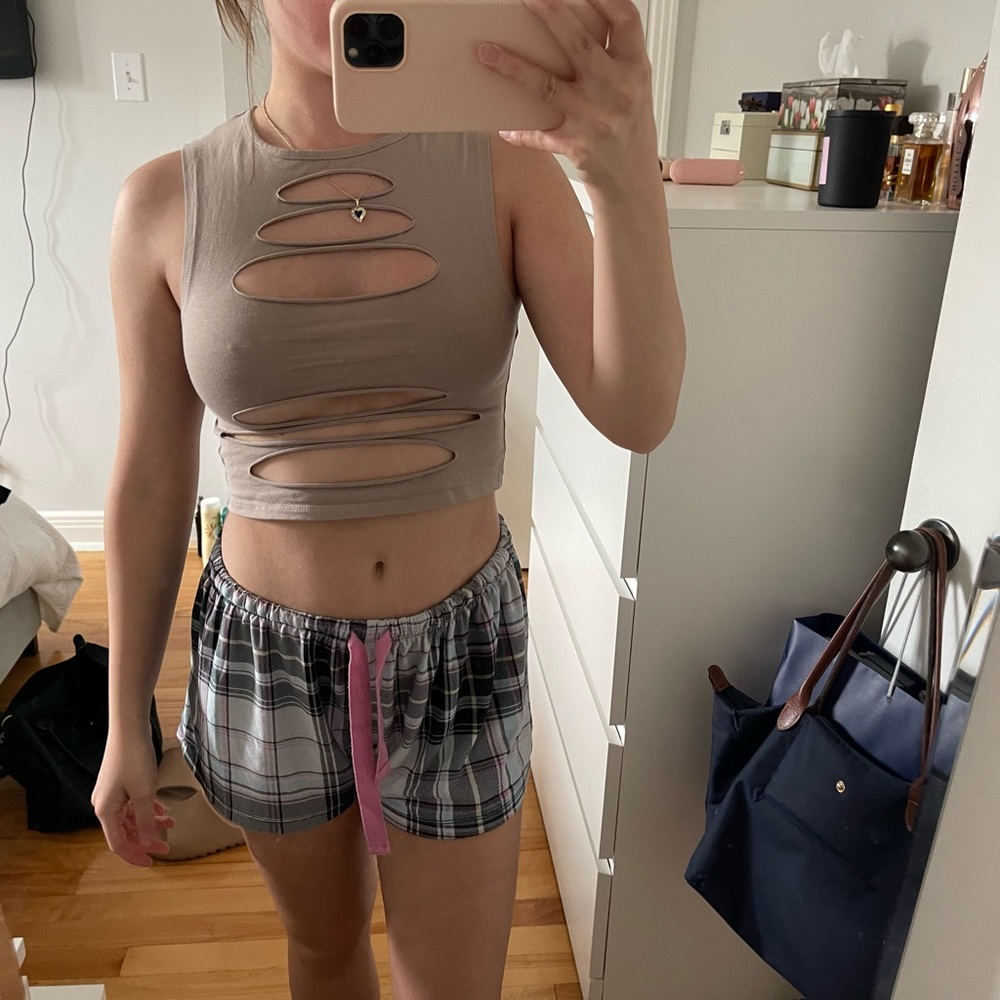 Tan cutout top from Jaded London